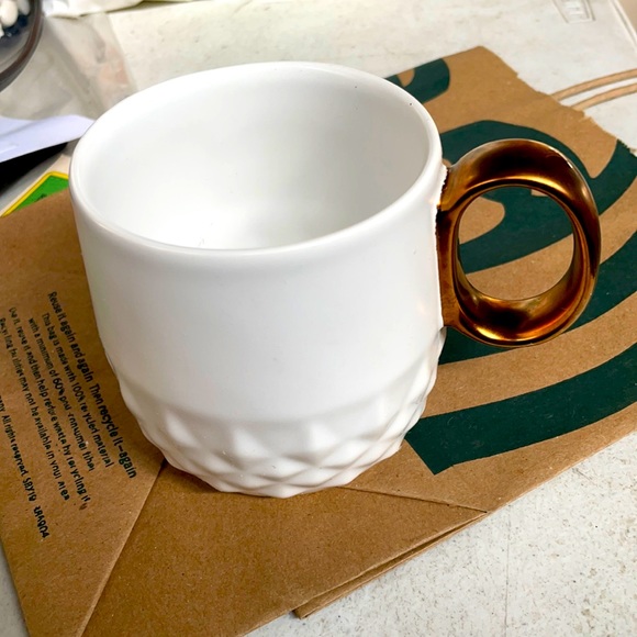 2013 Starbucks Diamond Quilt Mug Bronze Handle